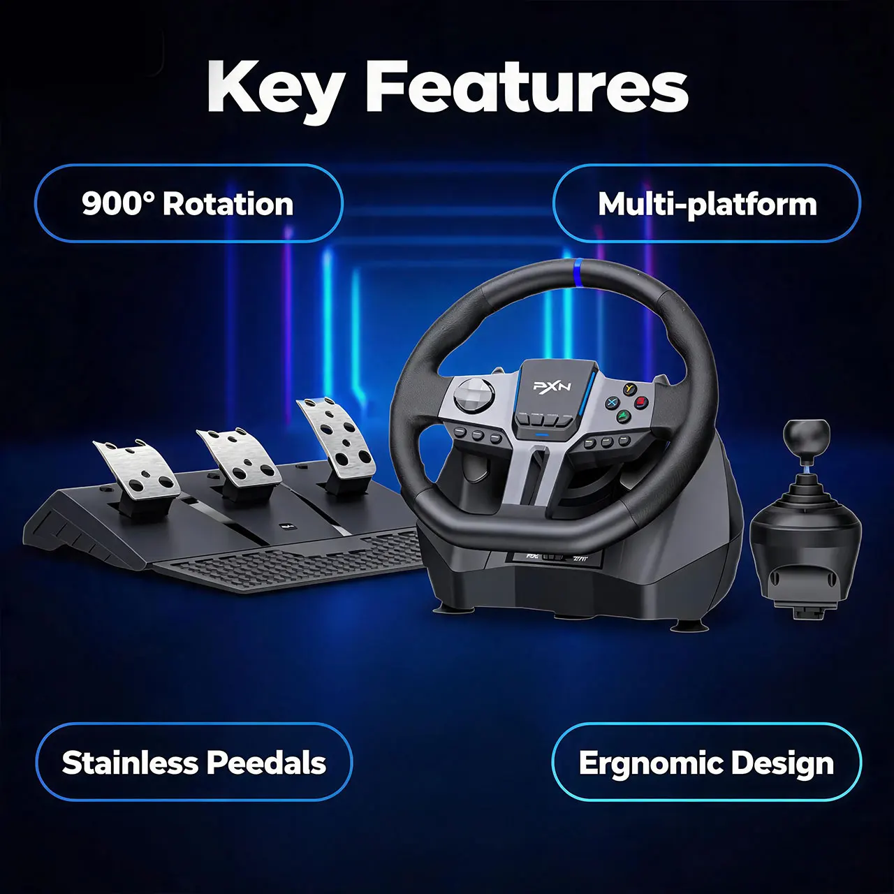 PXN V9 Gen2 Racing Steering Dr - đánh giá và giá Pc Gaming Xbox