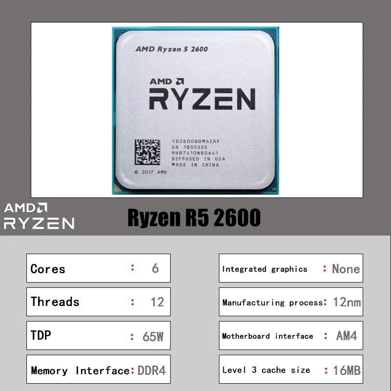 AMD Ryzen 5 2600 R5 2600 3.4GH - đánh giá và giá Pc Gaming Ryzen 5