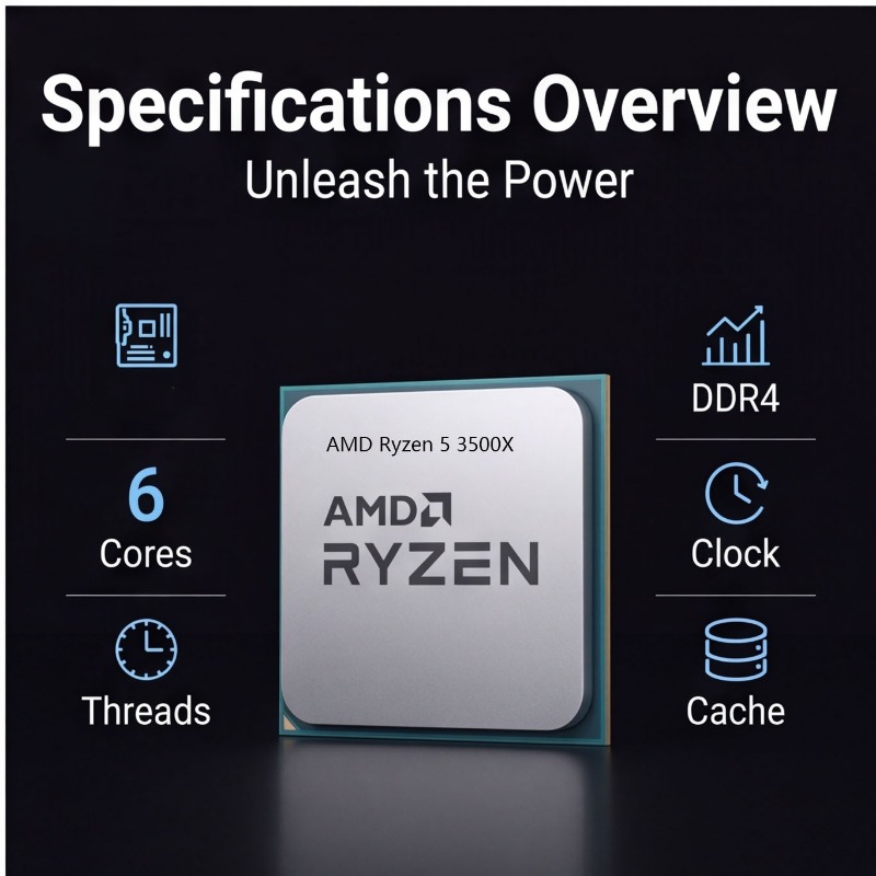 AMD Ryzen 5 3500X Desktop CPU  - đánh giá và giá Pc Gaming Ryzen 5