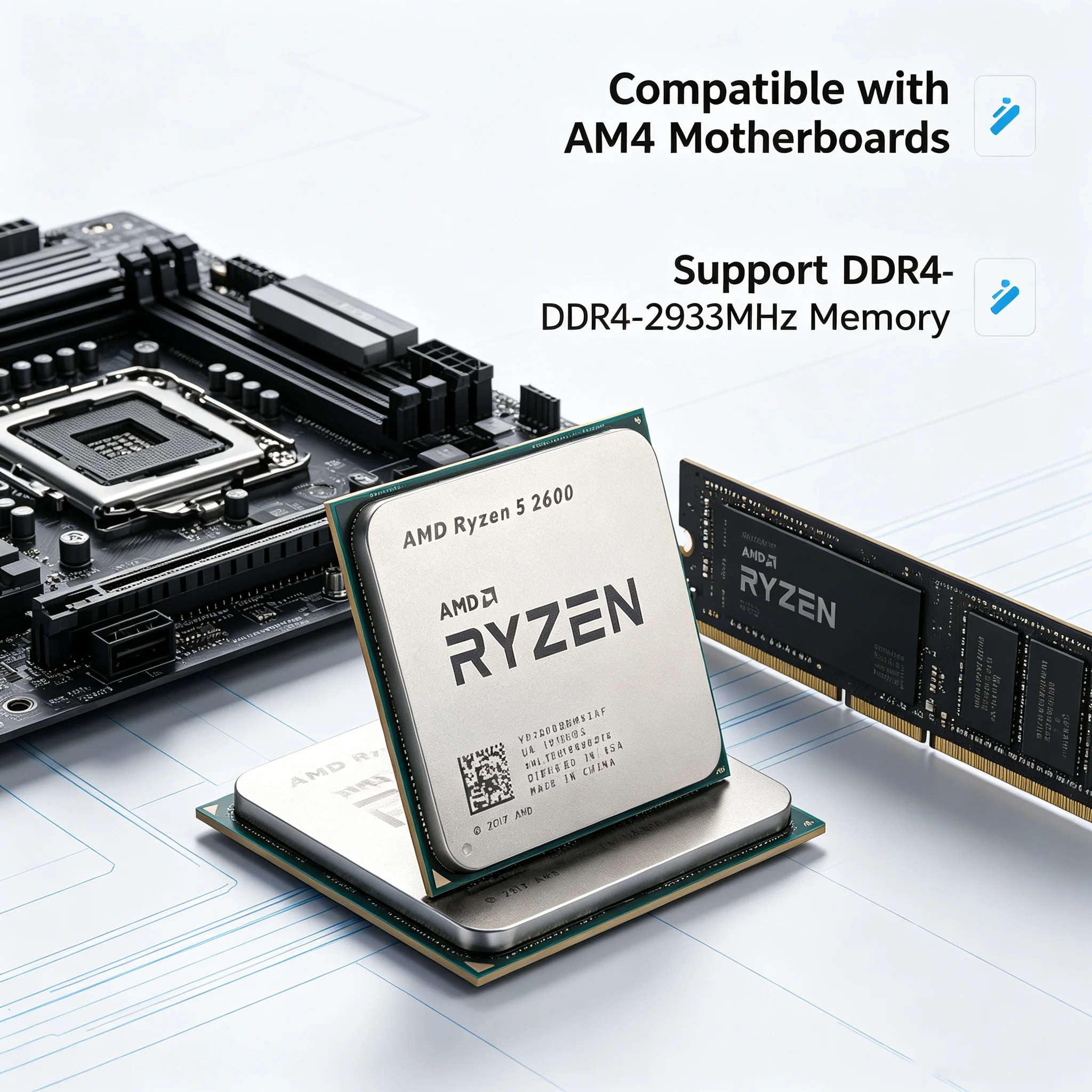 AMD Ryzen 5 2600 Processor 3.4 - đánh giá và giá Pc Gaming Ryzen 5